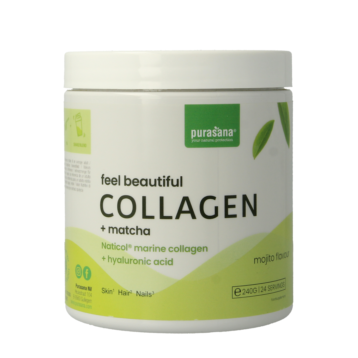 Purasana Collageen matcha feel beautiful 240.00 Gram