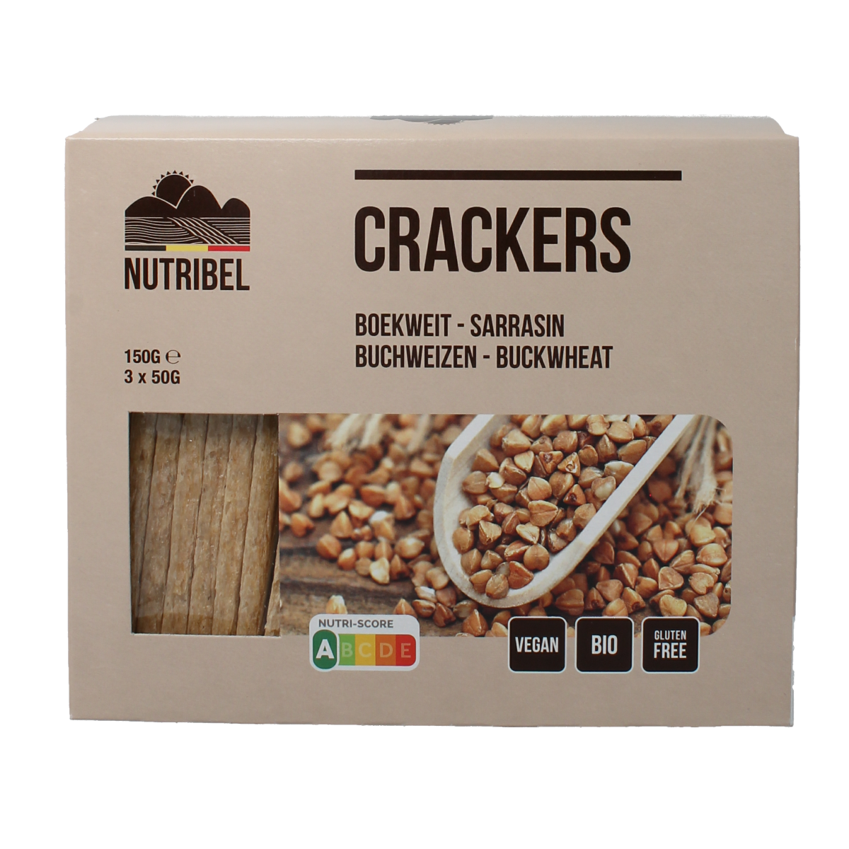 Nutribel Crackers boekweit bio 150.00 Gram