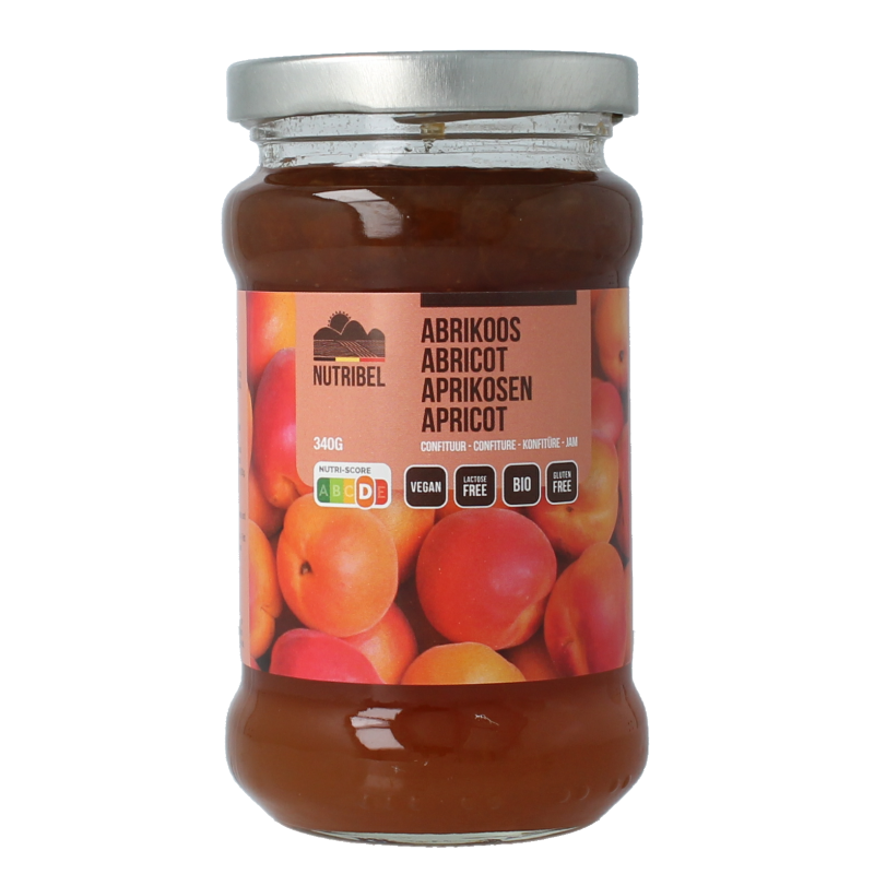 Nutribel Abrikozen confituur bio 340 Gram
