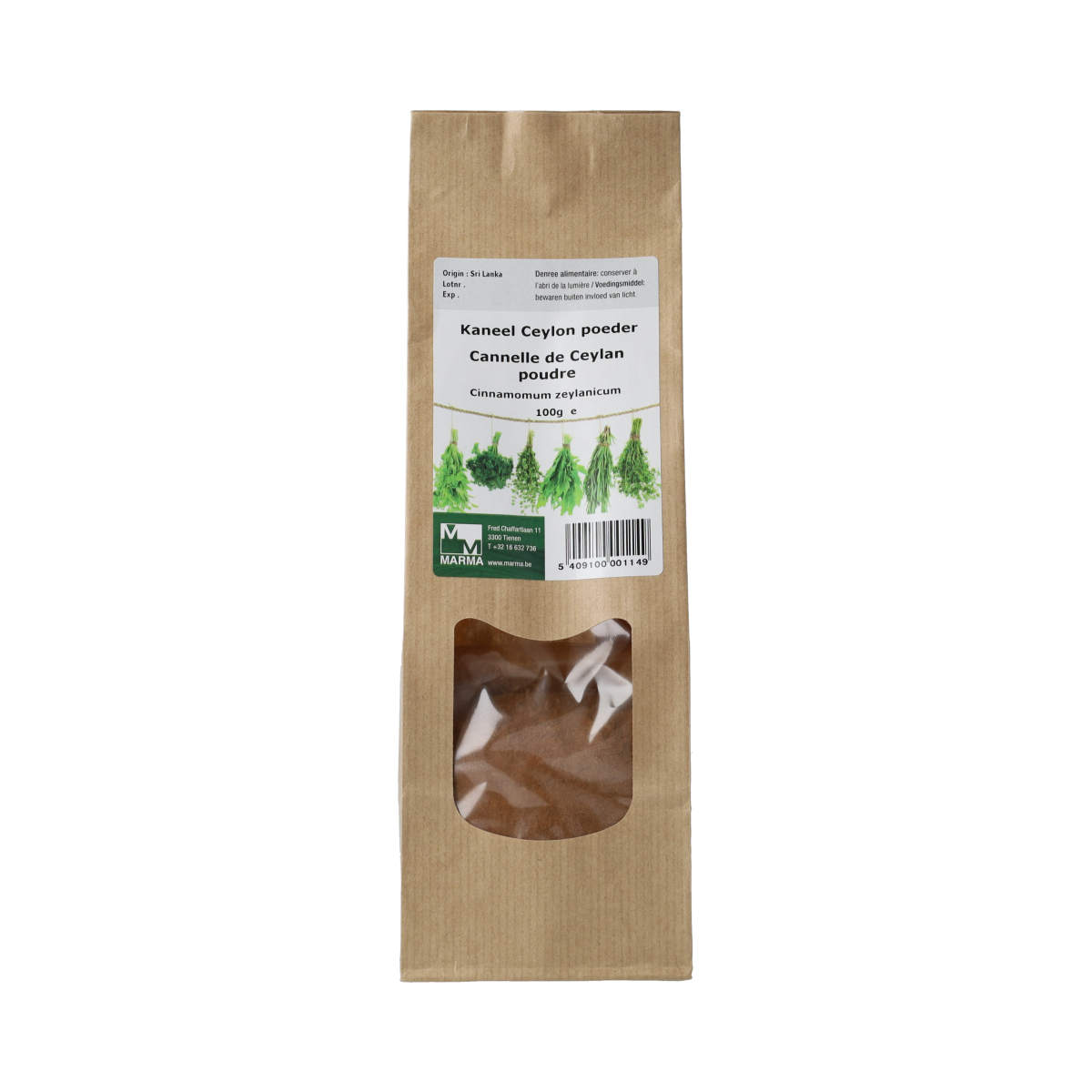 Marma Kaneel ceylon gemalen 100.00 Gram