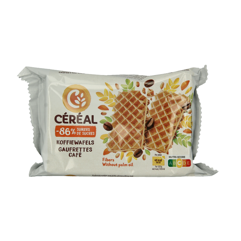 Cereal Koffiewafels minder suiker maltitol 90 Gram