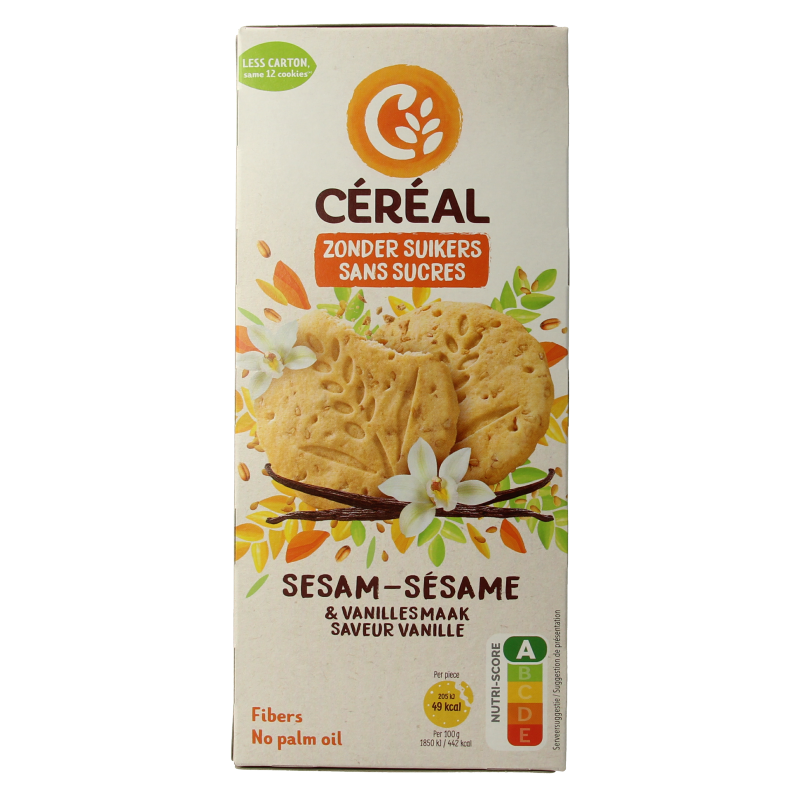 Cereal Sesam vanille koek 132 Gram