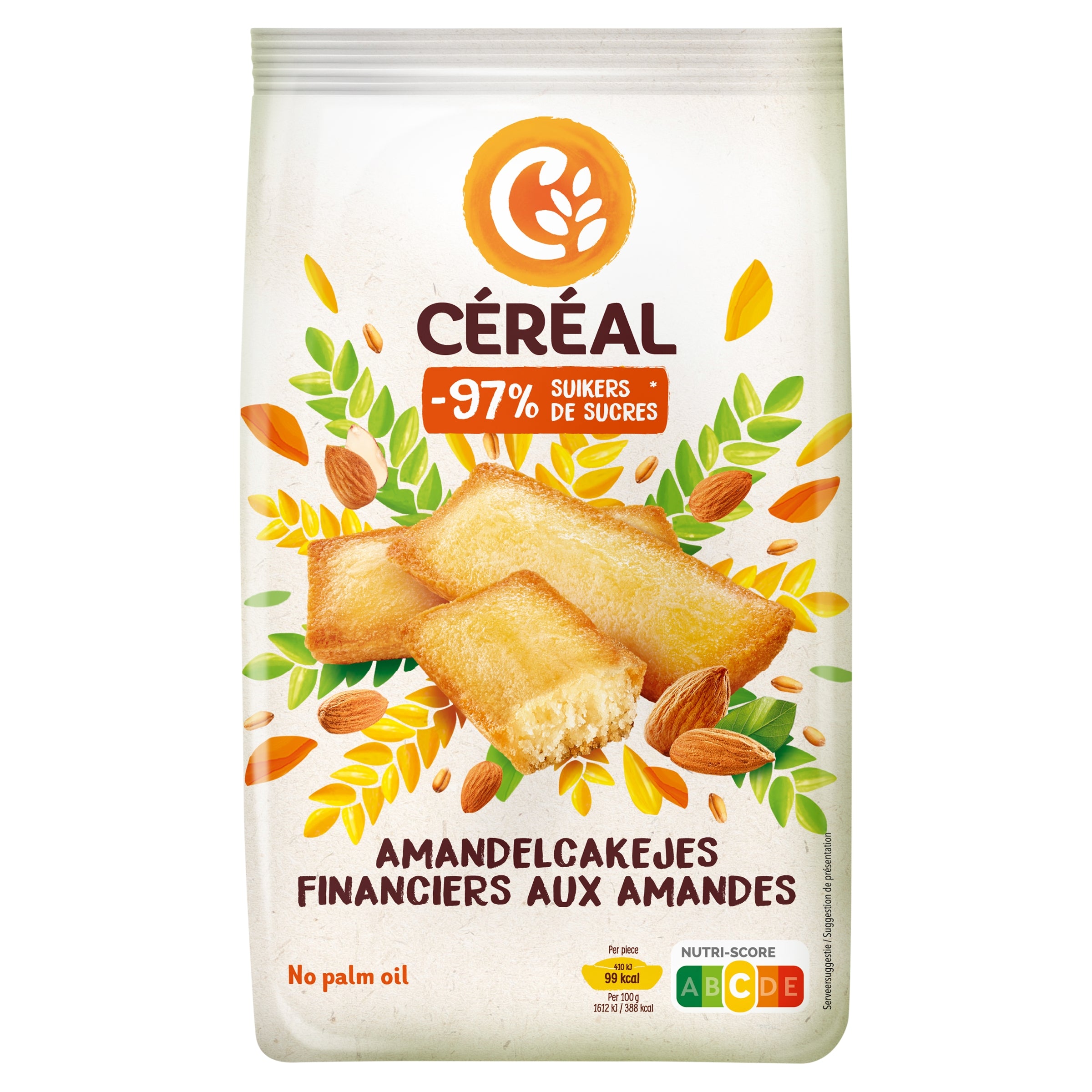 Cereal Amandelcakejes minder suikers 175.00 Gram