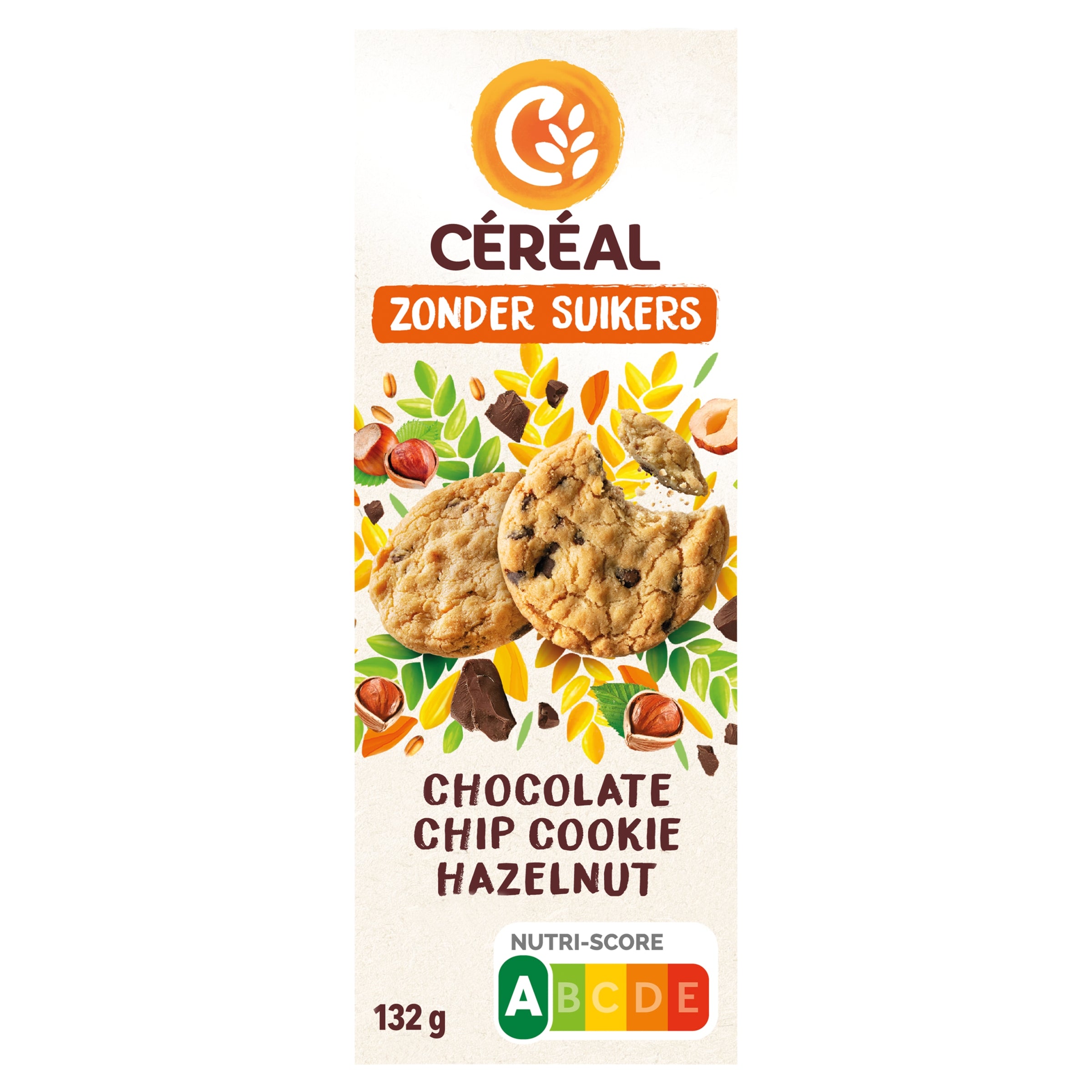 Cereal Chocolate chip cookies hazelnut zonder suikers 130 Gram