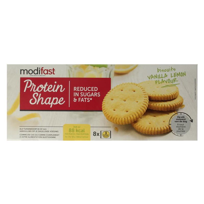 Modifast Proteine shape biscuits vanilla and lemon 156 Gram