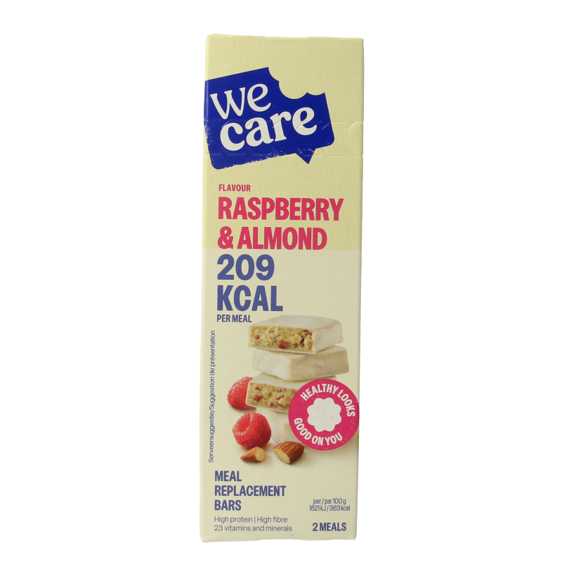 WeCare Meal replacement bars raspberry & almond 116 Gram