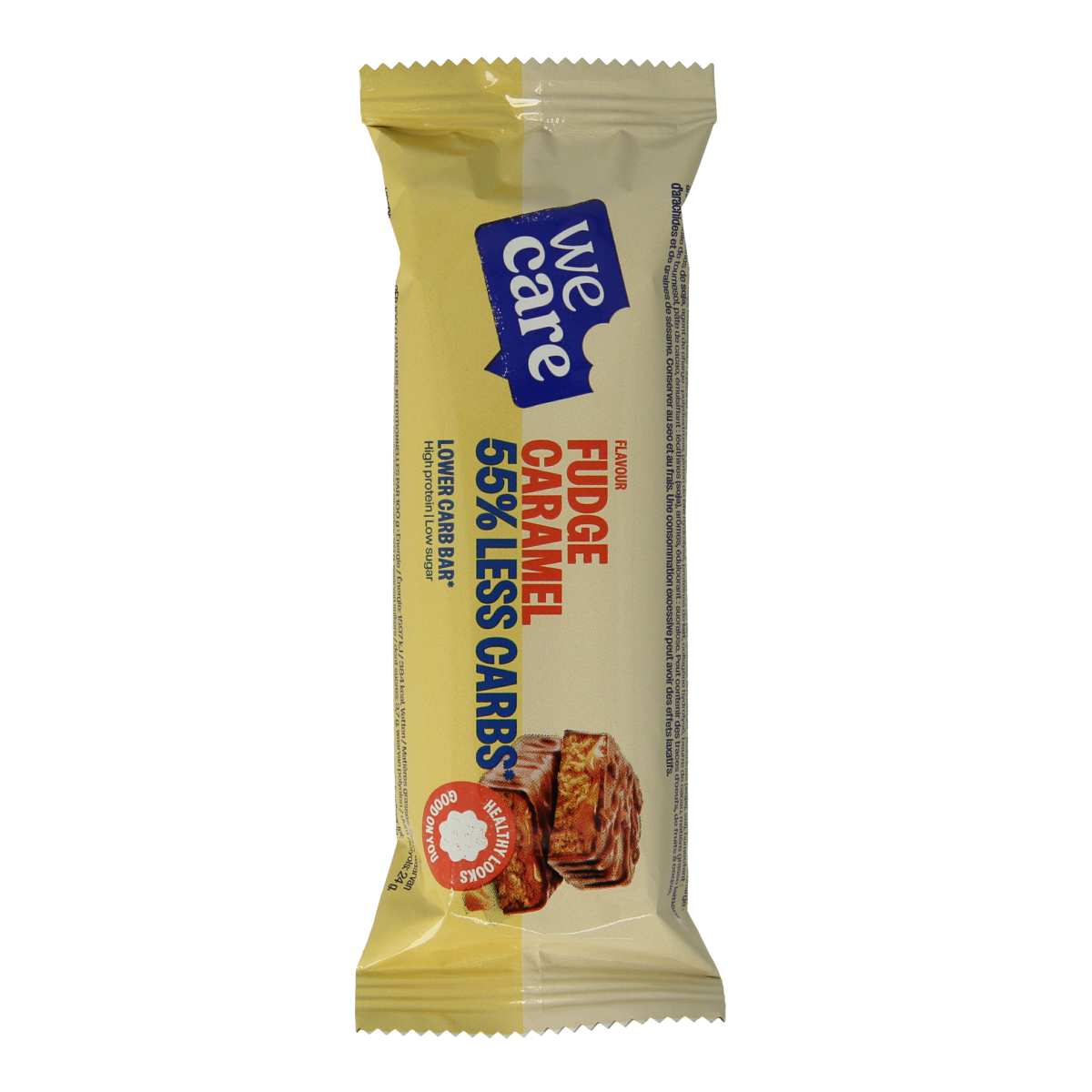WeCare Lower kcal/carb bar fudge caramel 60.00 Gram
