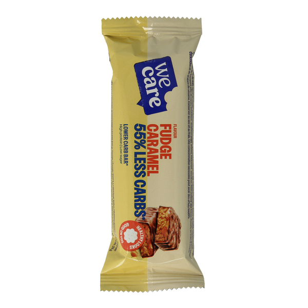 WeCare Lower kcal/carb bar fudge caramel 60.00 Gram