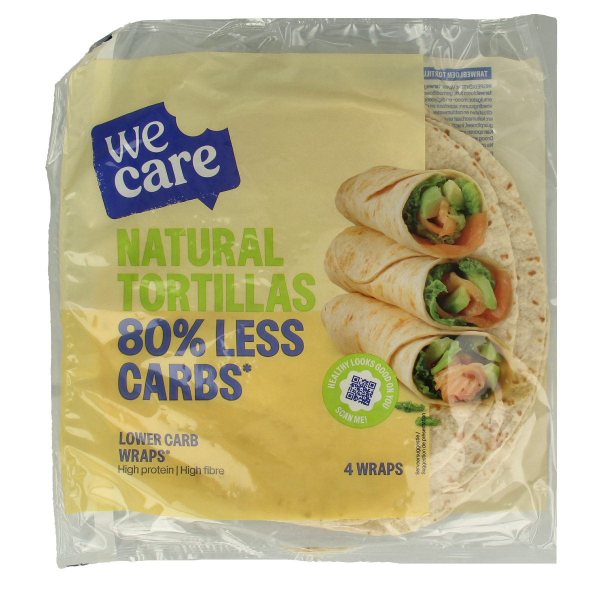 WeCare Lower kcal/carb natural tortillas 160.00 Gram