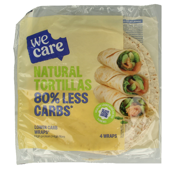 WeCare Lower kcal/carb natural tortillas 160.00 Gram