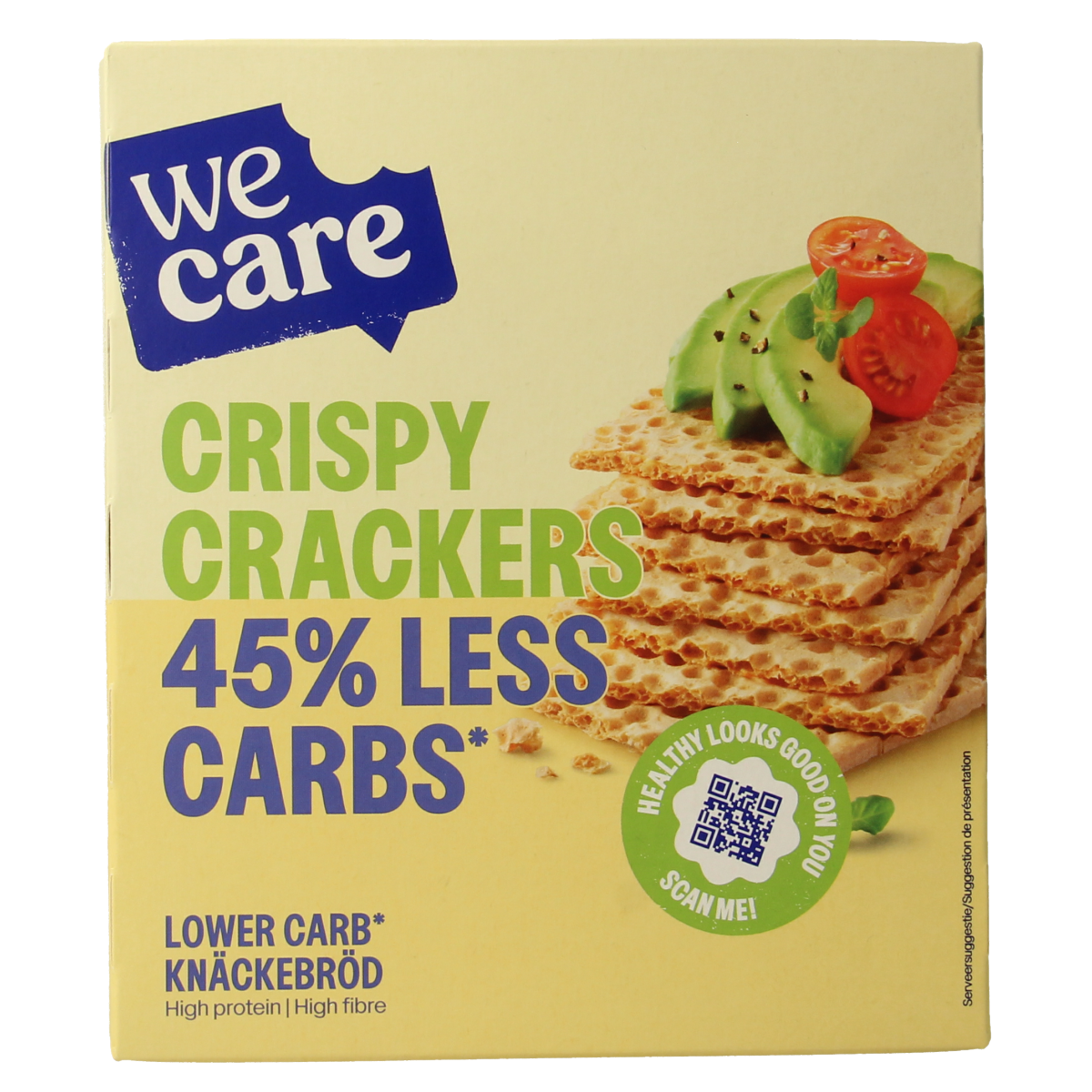 WeCare Lower kcal/carb crispy crackers 100.00 Gram