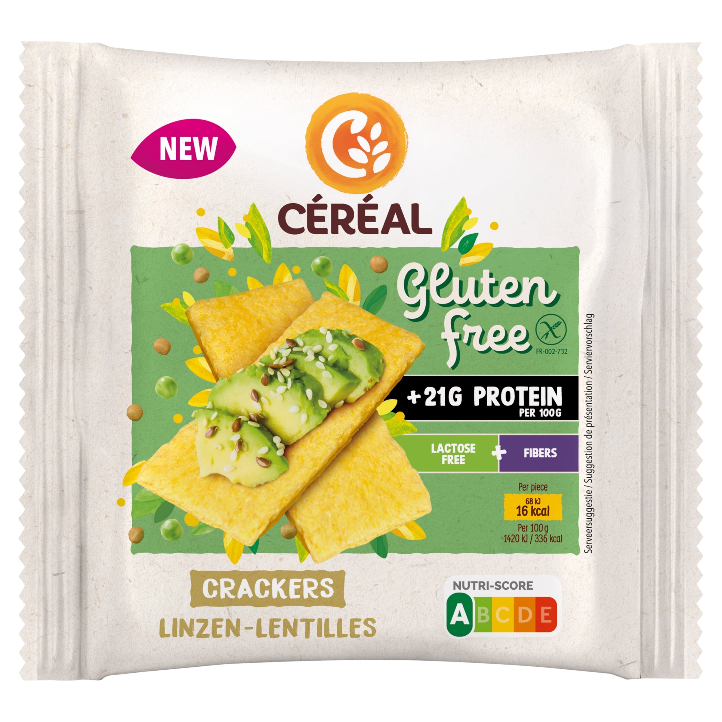 Cereal Linzen crackers gluten- en lactosevrij 100.00 Gram