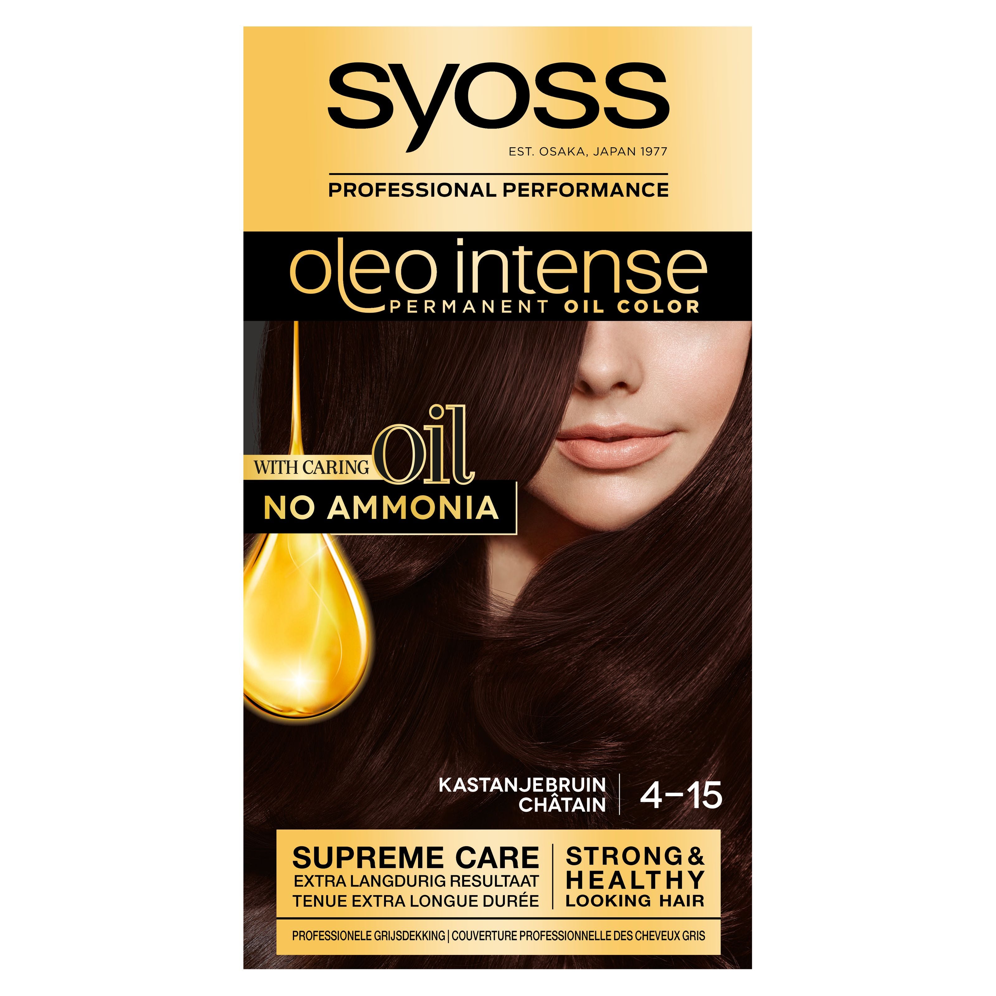Syoss Color Oleo Intense 4-15 kastanjebruin haarverf  1 Set