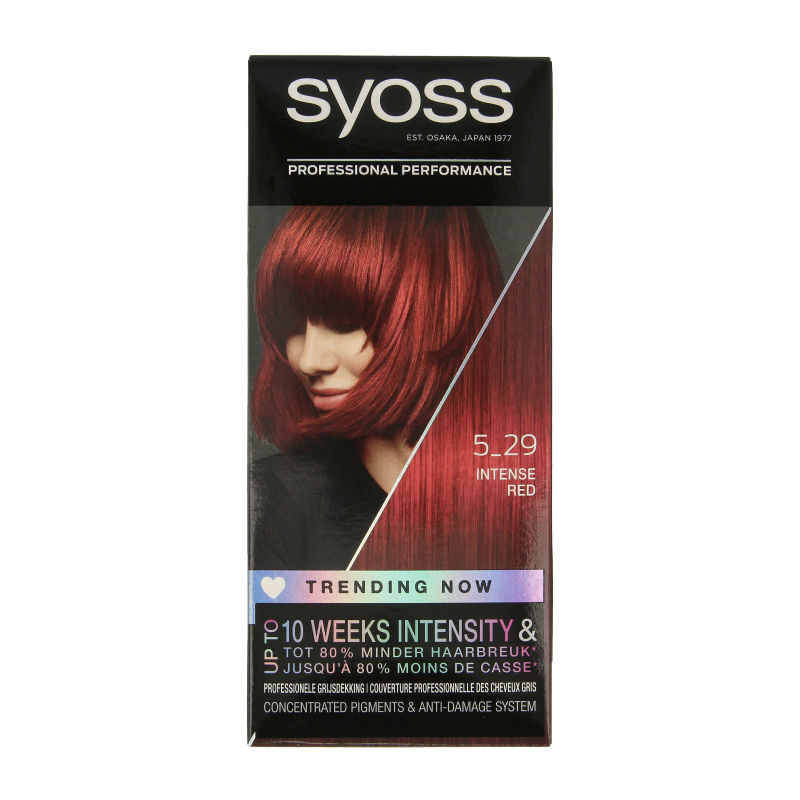 Syoss Color baseline 5-29 intens rood haarverf  1 Set