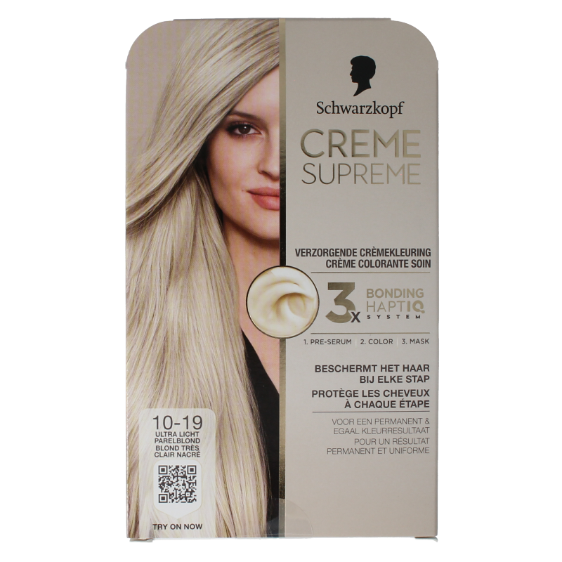 Schwarzkopf Creme supreme 10-19 licht blond 1 Stuks