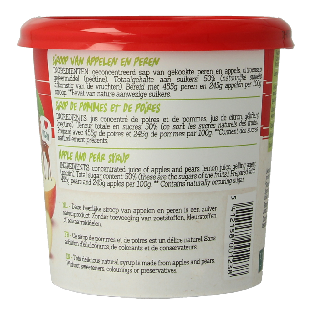 Damhert Puur fruit siroop appelen en peren  450.00 Gram