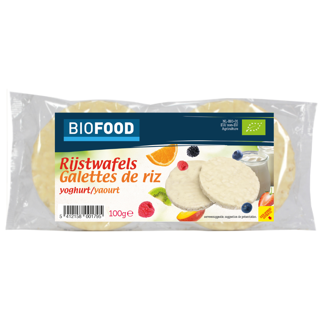 Damhert Rijstwafels yoghurt bio  100.00 Gram