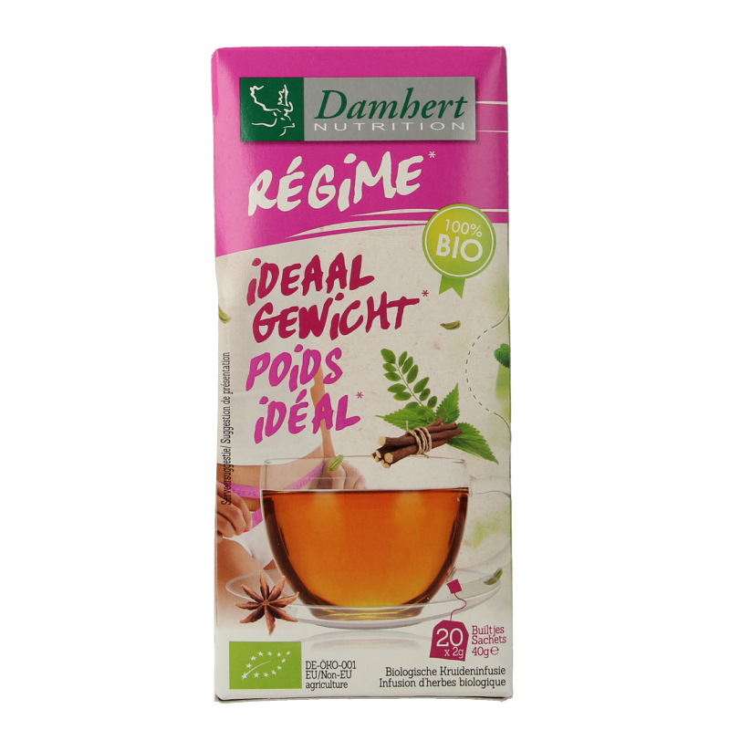 Damhert Tea time ideaal gewicht thee bio 20 Zakjes