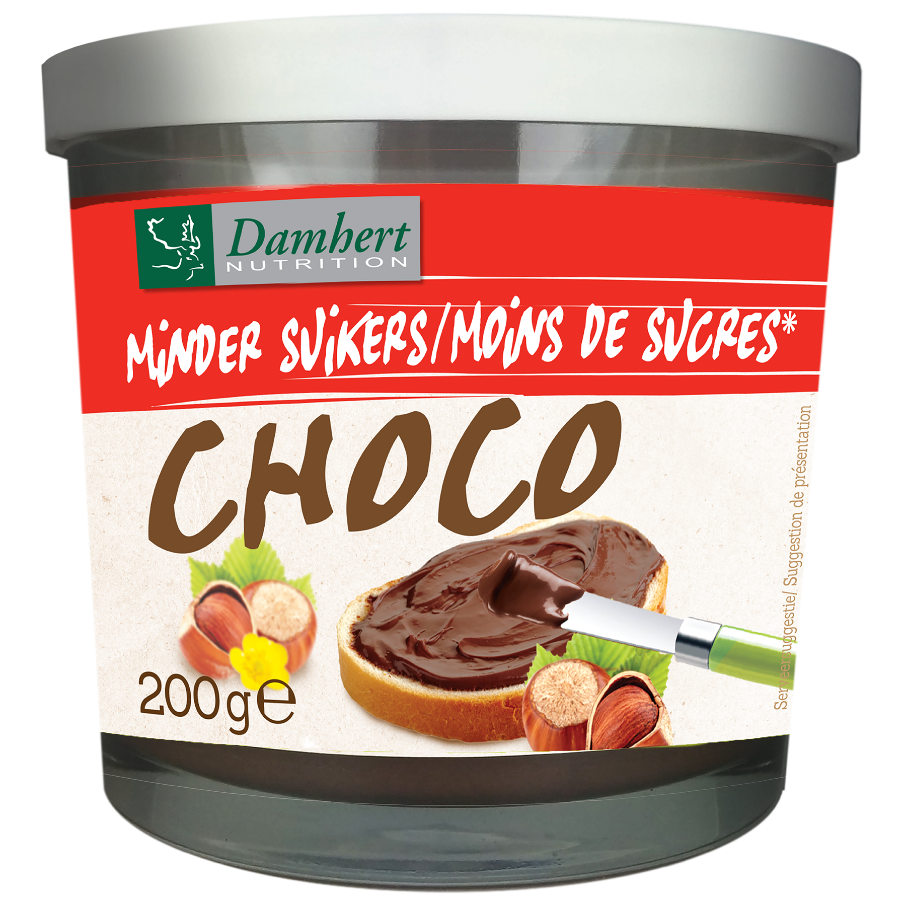 Damhert Chocopasta hazelnoot 200 Gram