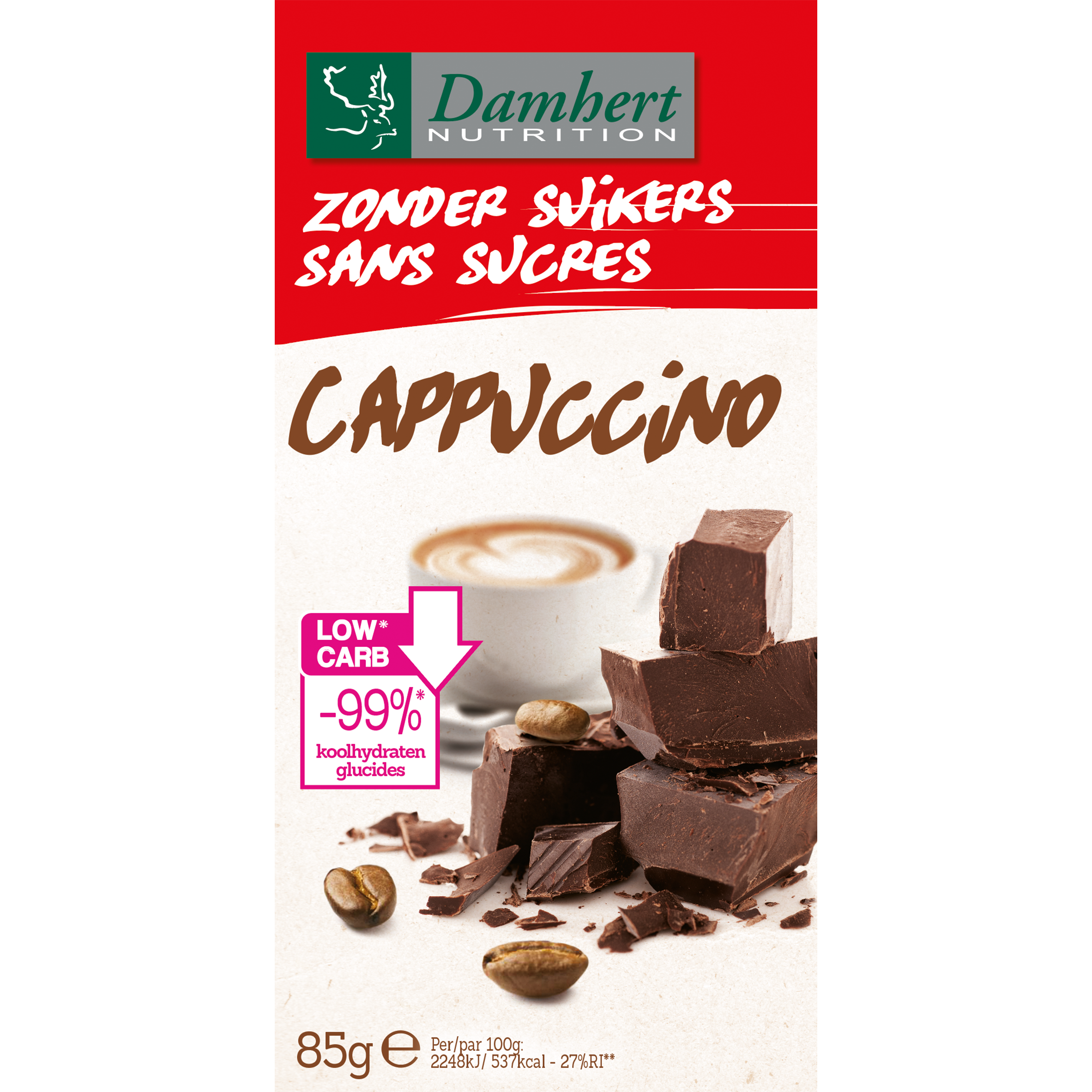 Damhert Chocoladetablet cappuccino 85 Gram