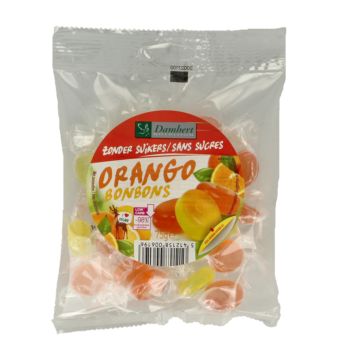 Damhert Orango bonbons 75.00 Gram