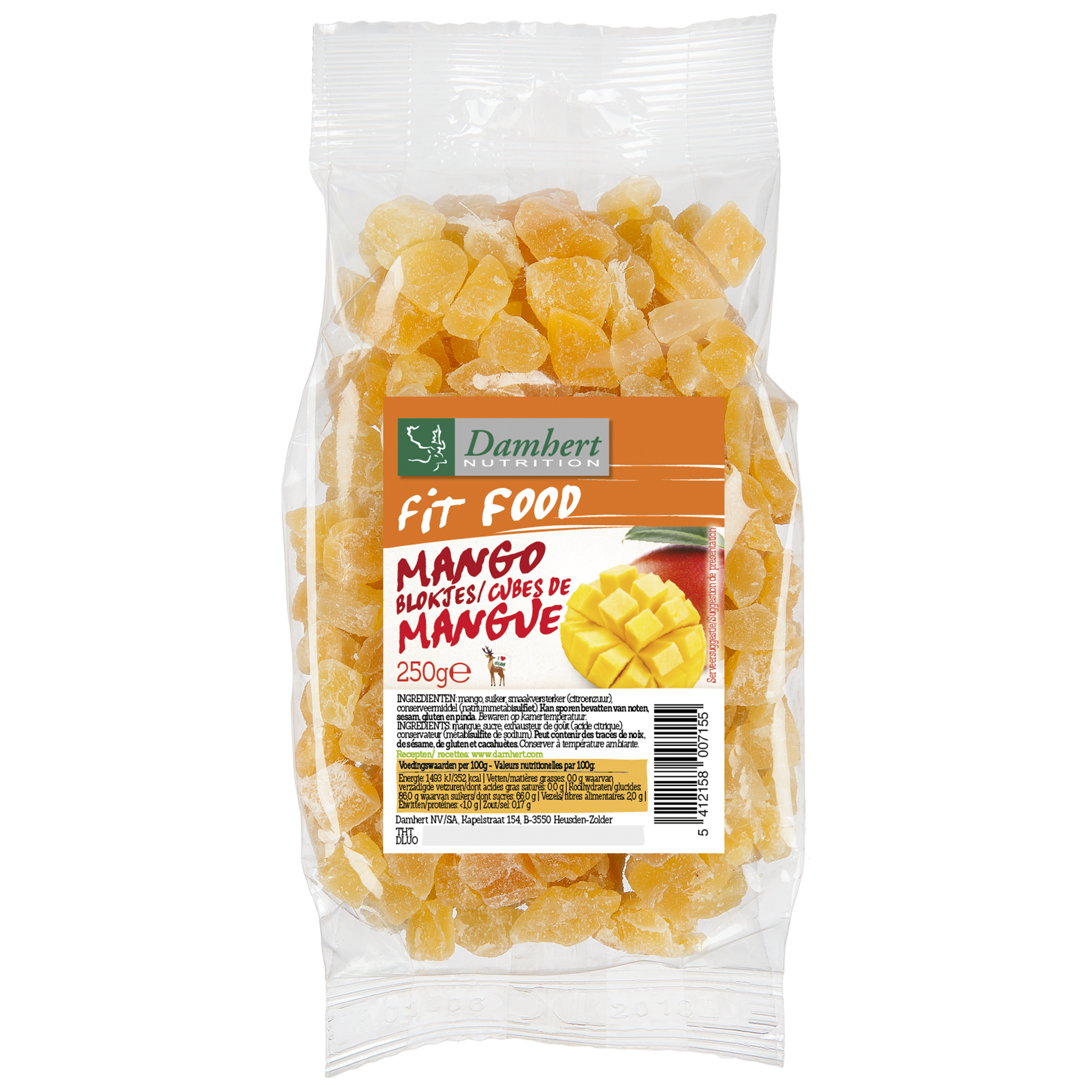 Damhert Fit food mango 250.00 Gram