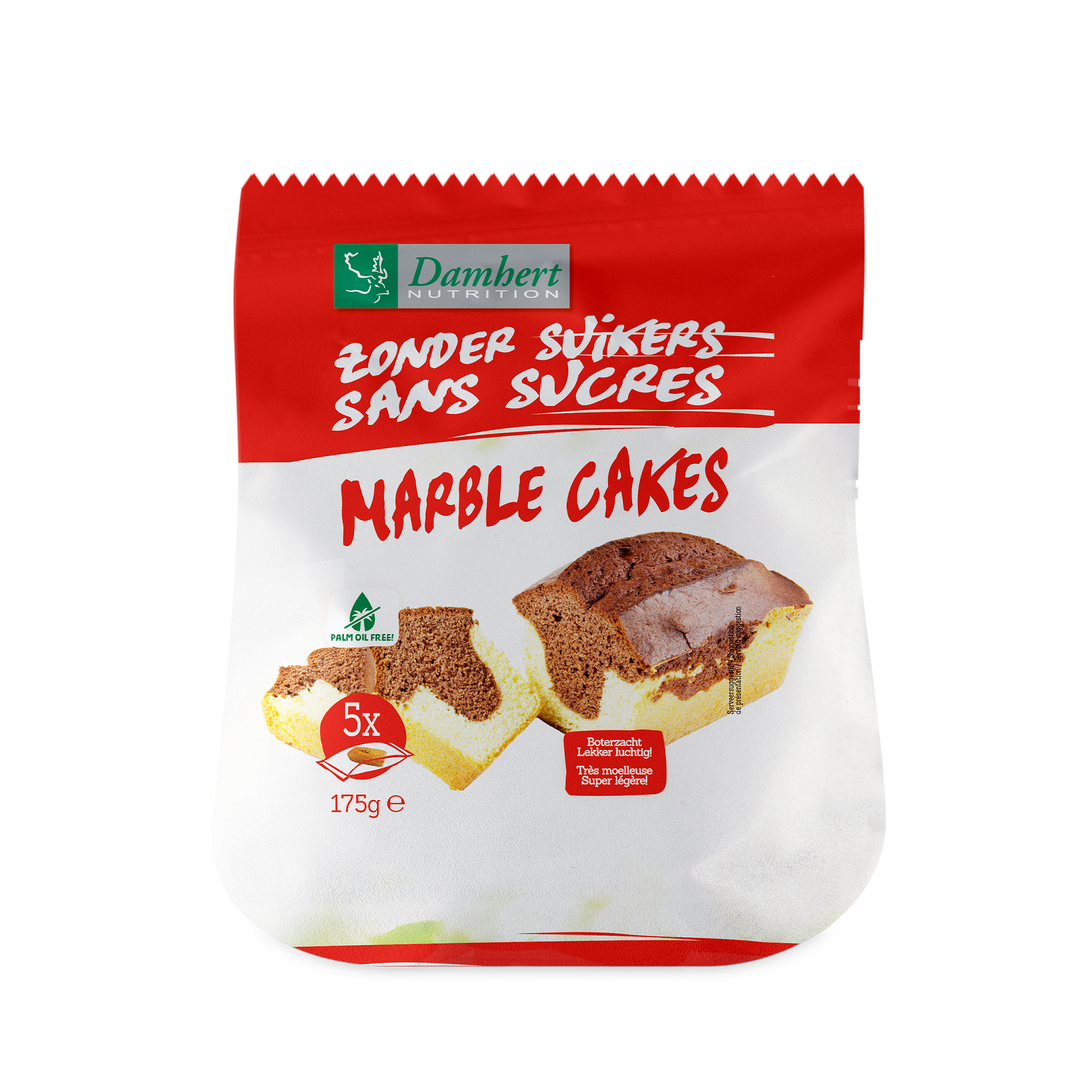 Damhert Marmercakes zonder suikers 175.00 Gram