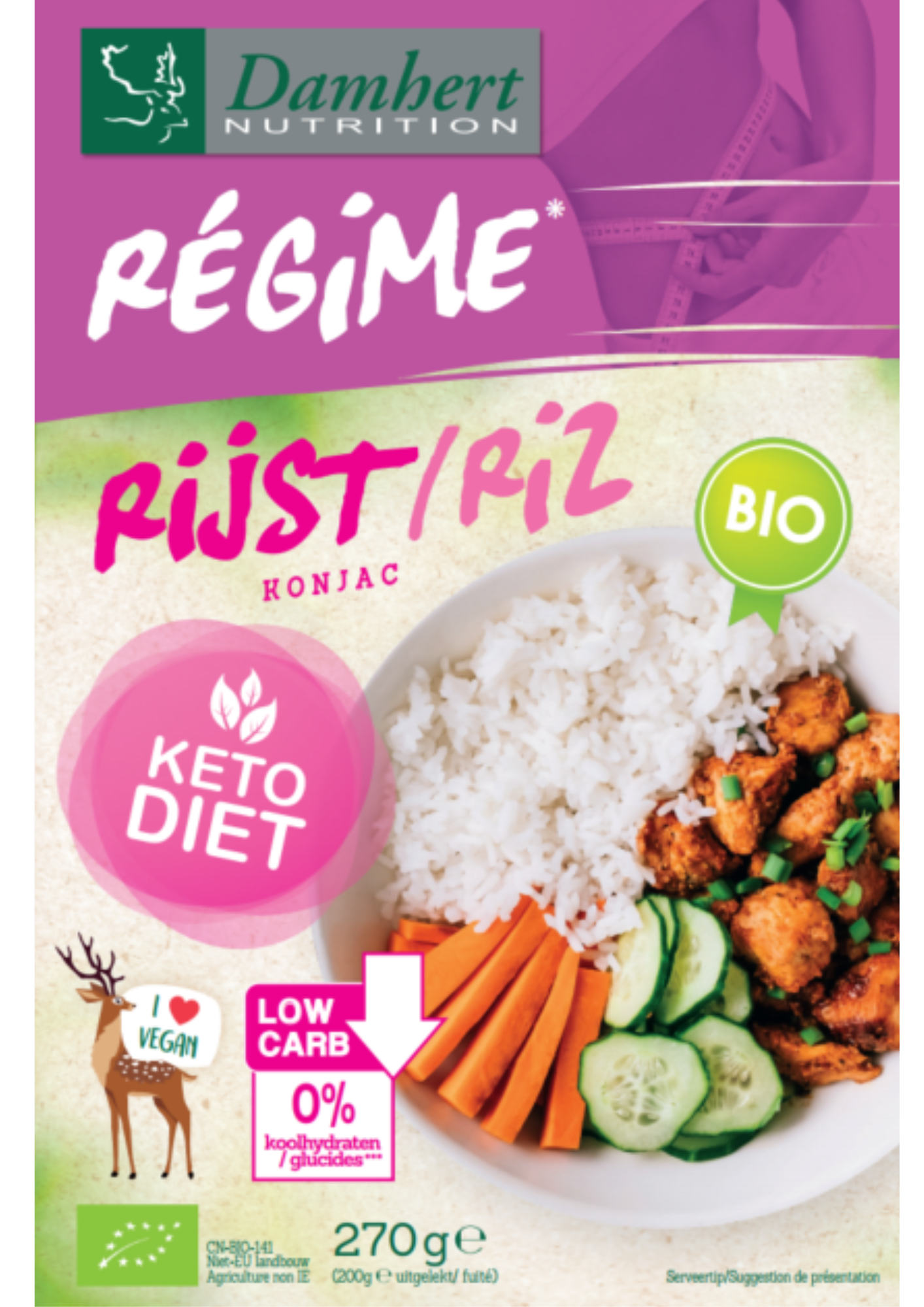 Damhert Regime rijst bio 270.00 Gram