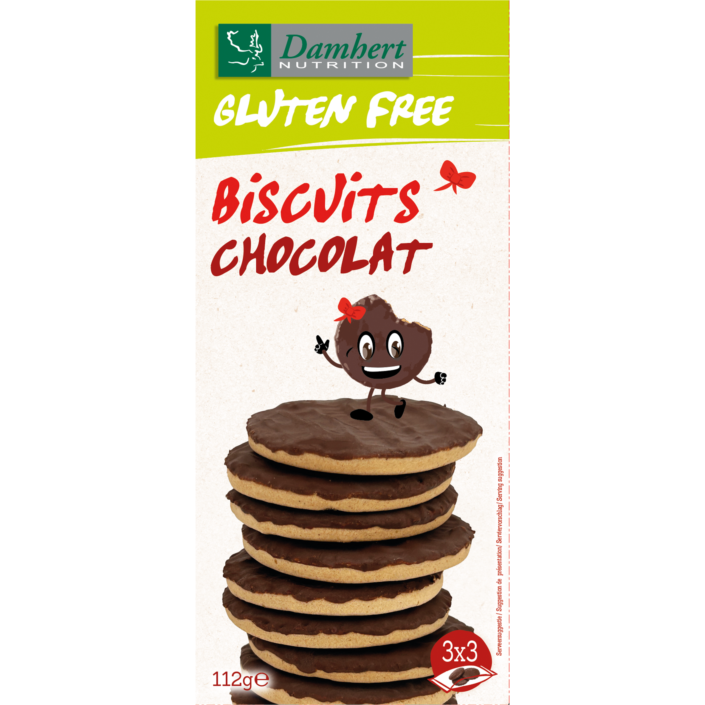 Damhert Biscuits chocolate gluten free 112.00 Gram