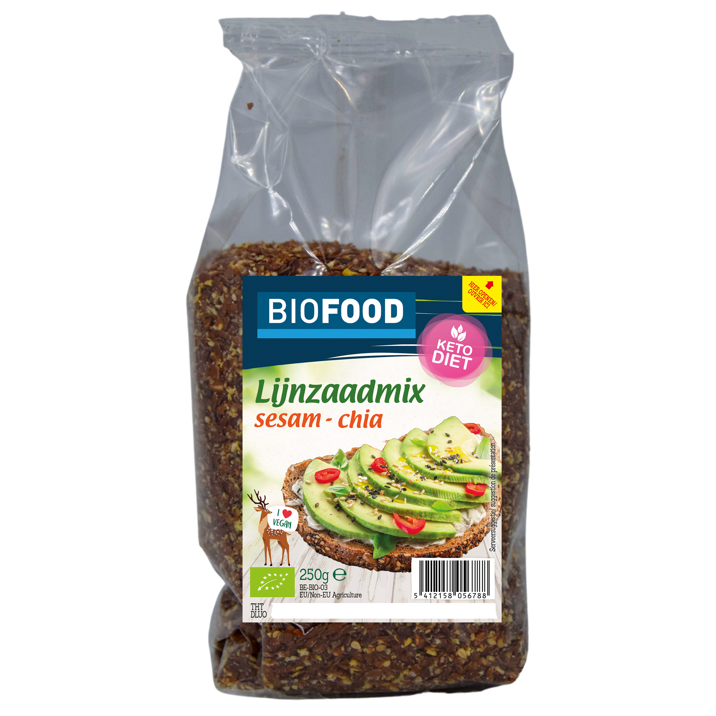 Biofood Lijnzaadmix sesam chia bio 250 Gram