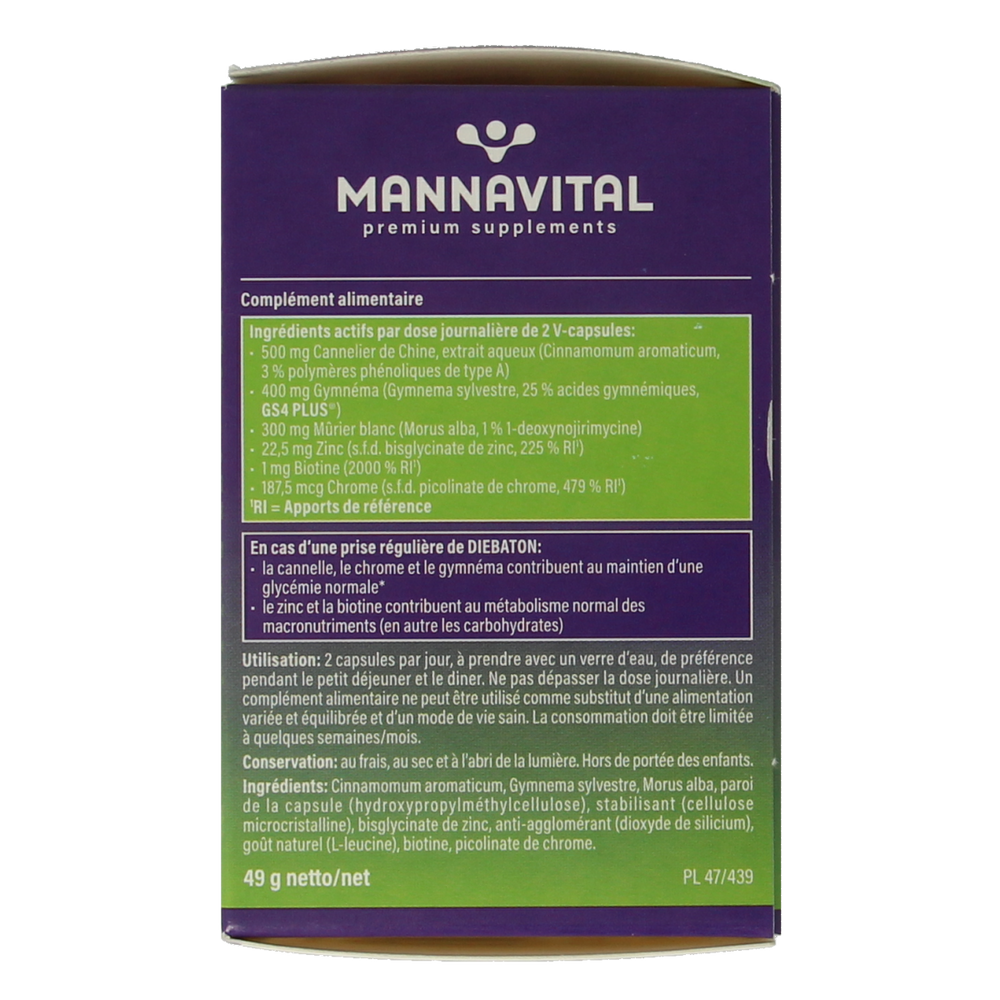 Mannavital Diebaton 60.00 Vegetarische capsules