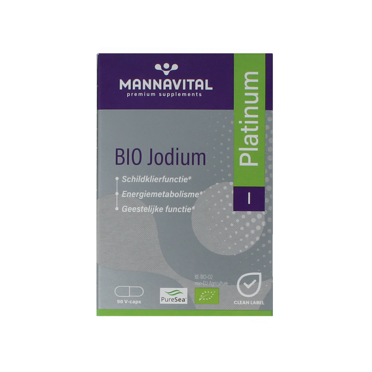 Mannavital Jodium bio platinum 90.00 Vegetarische capsules