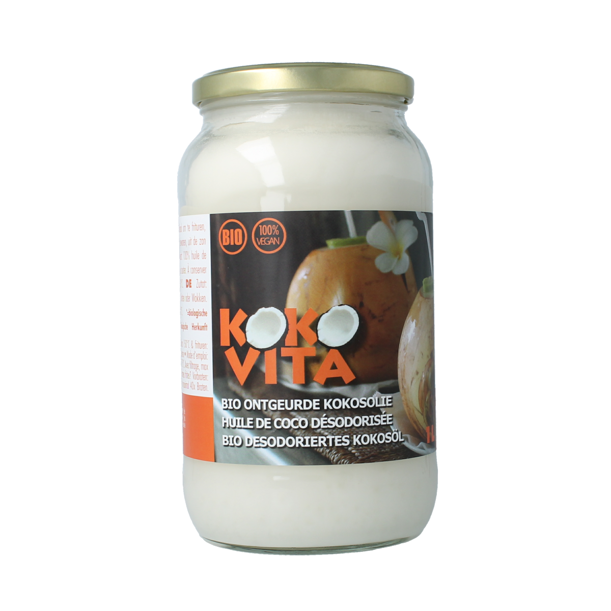 Kokovita Kokosolie geurloos bio 1.00 Liter