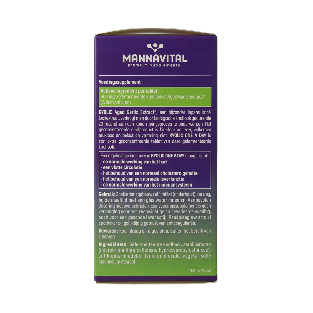Mannavital Kyolic one a day 60.00 Tabletten