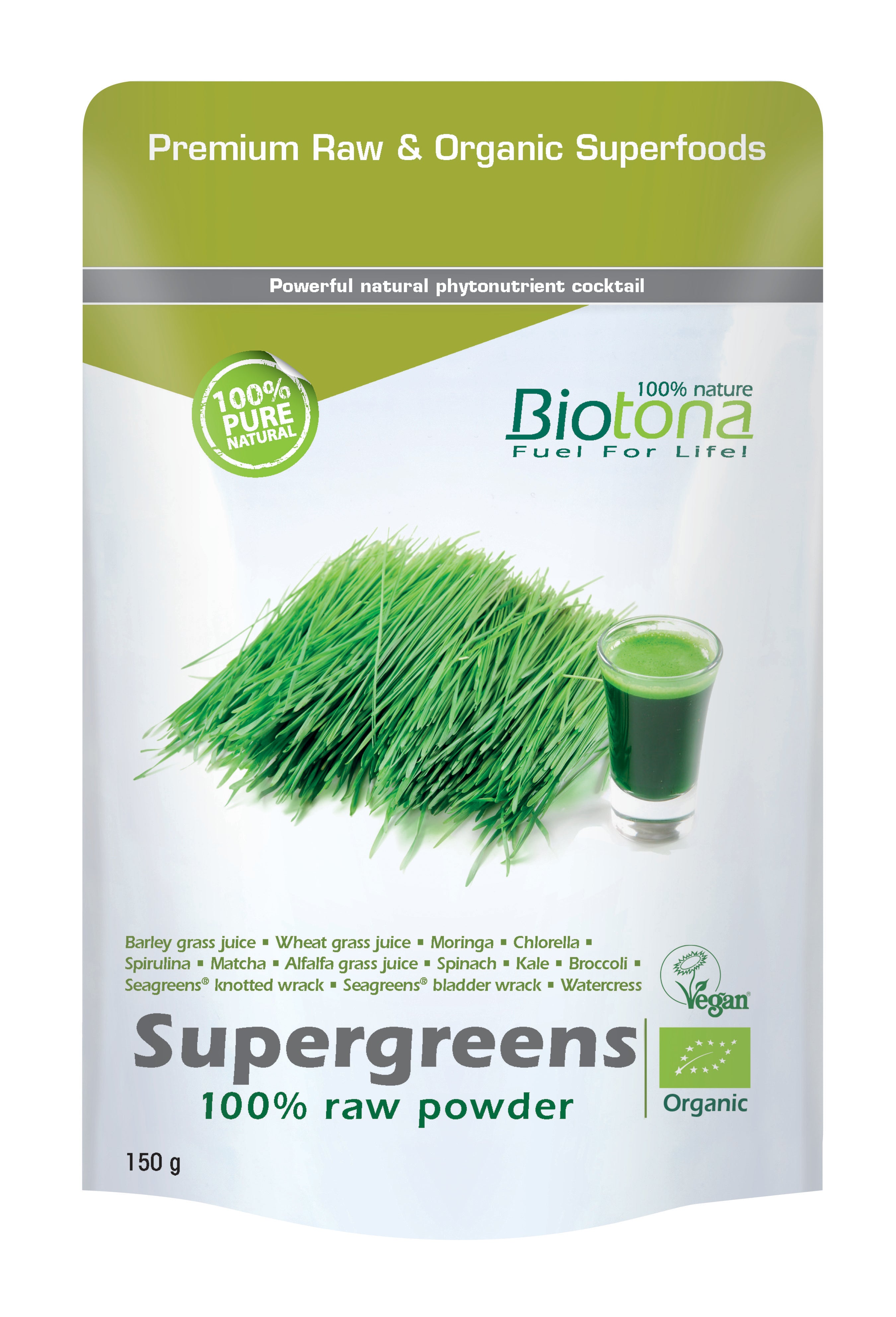 Biotona Supergreens raw powder bio 150.00 Gram