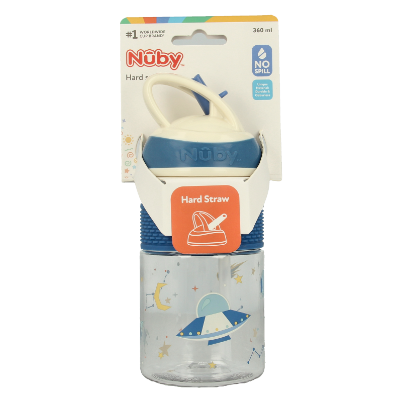 Nuby 2-in-1 Beker tuit hard 360ml 3 jaar assorti 1 Stuks