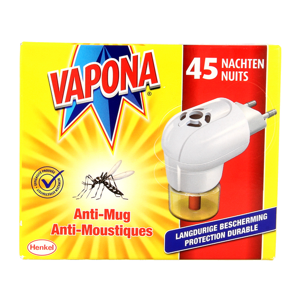 Vapona Anti mug stekker 45 nachten 1.00 Stuks