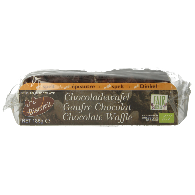 Biscovit Chocolade wafel bio 185 Gram