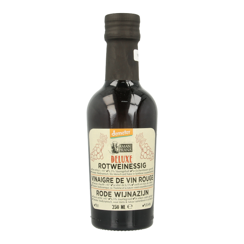 Amanprana Deluxe rode wijnazijn bio 250 Milliliter