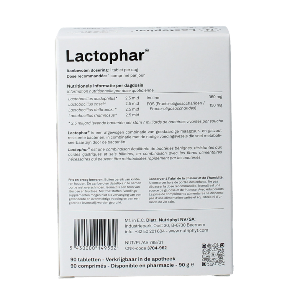 Nutriphyt Lactophar 90.00 Tabletten