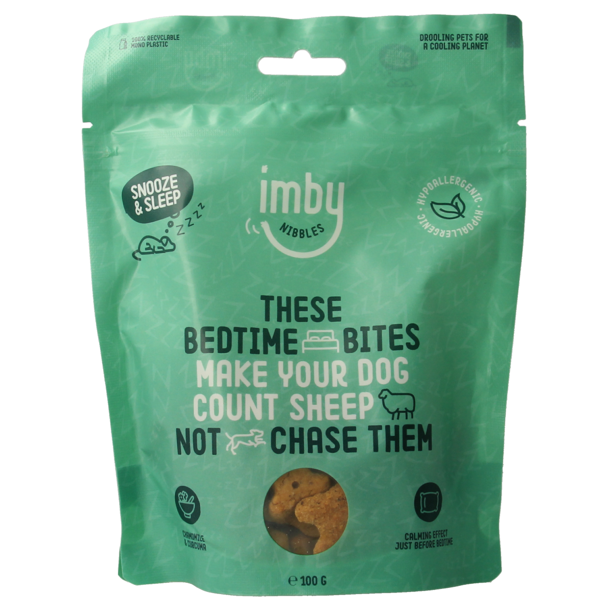 Imby Pet Food  Hondensnack biscuit plantaardig 100.00 Gram