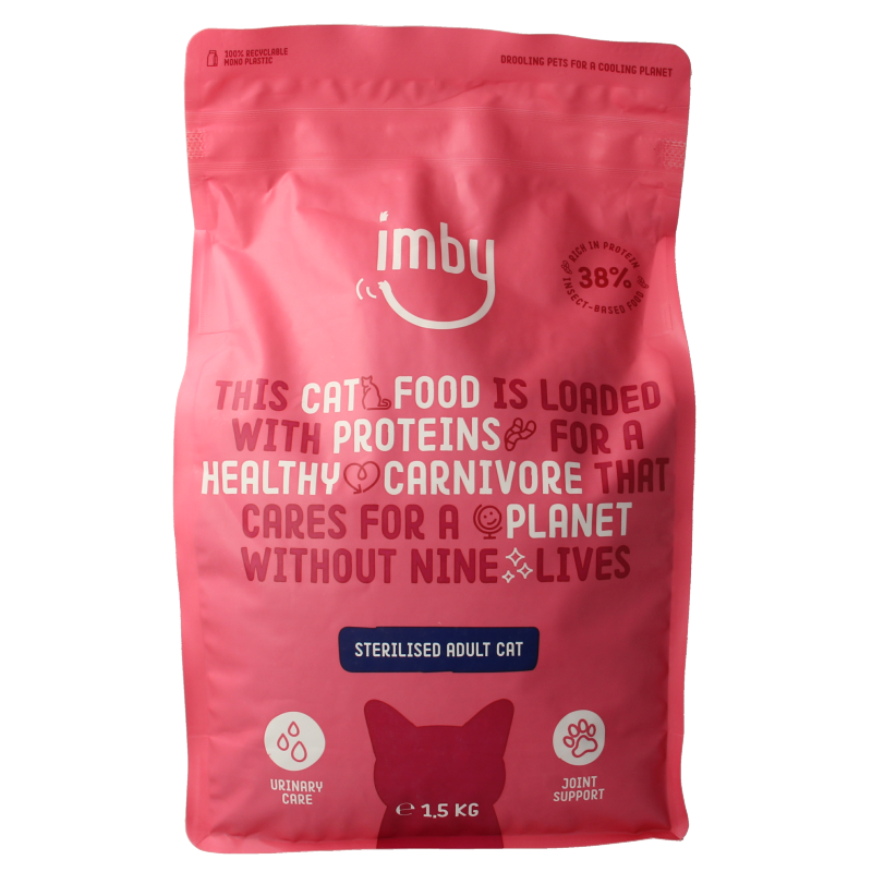 Imby Pet Food  Kattenbrokken insecteneiwitten 1500 Gram