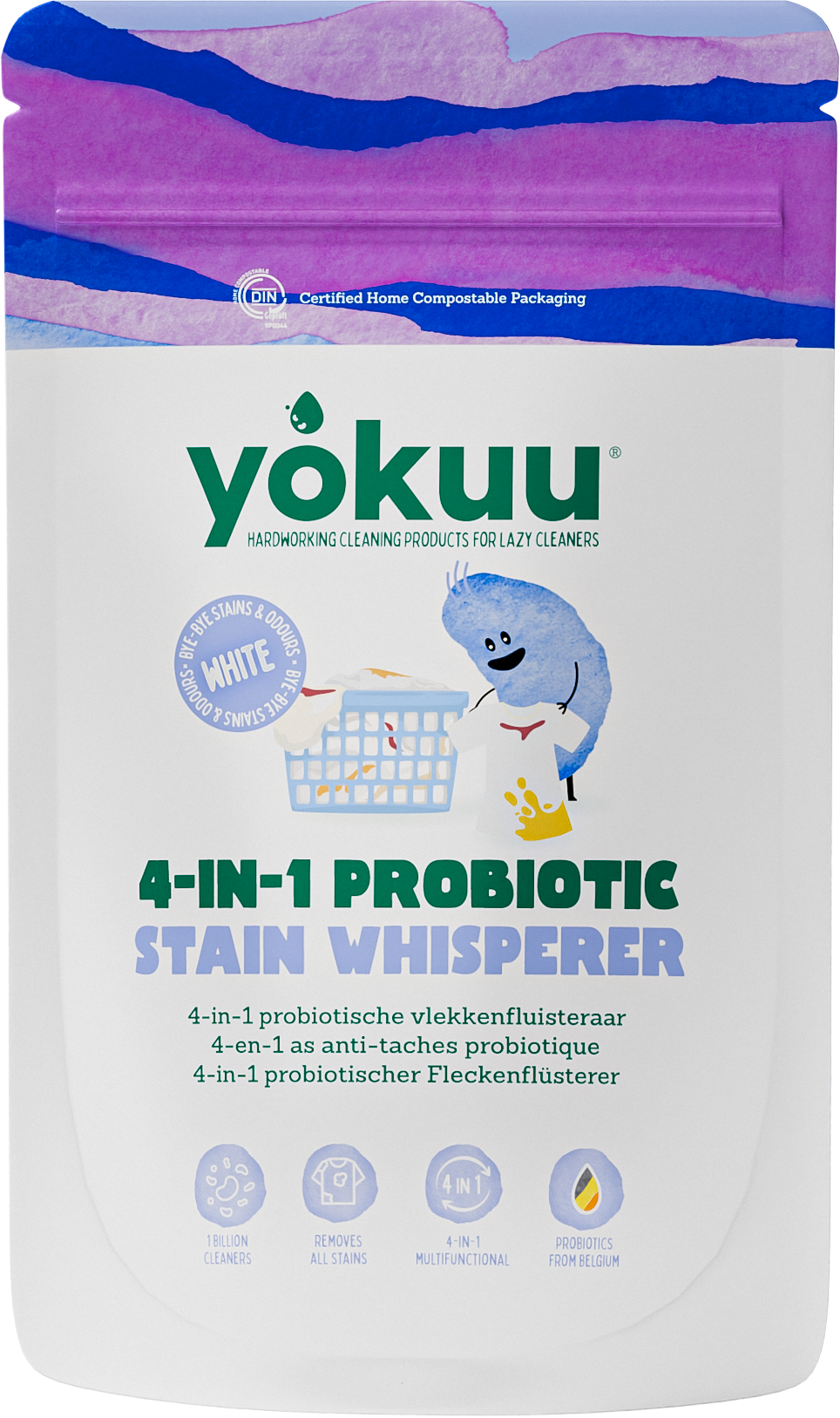 Yokuu 4-in-1 probiotische vlekkenfluisteraar witte was 1020.00 Gram