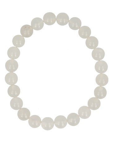 Ruben Robijn Kralenarmband jade wit 8mm 1 Stuks