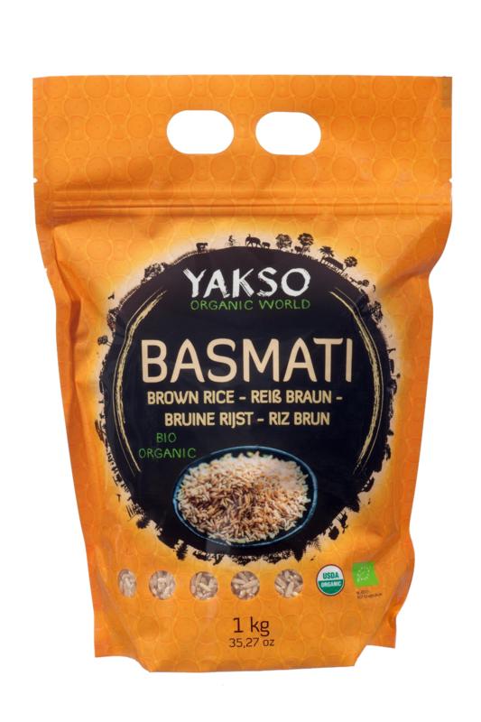 Yakso Basmati rijst bruin bio 1 Kilogram