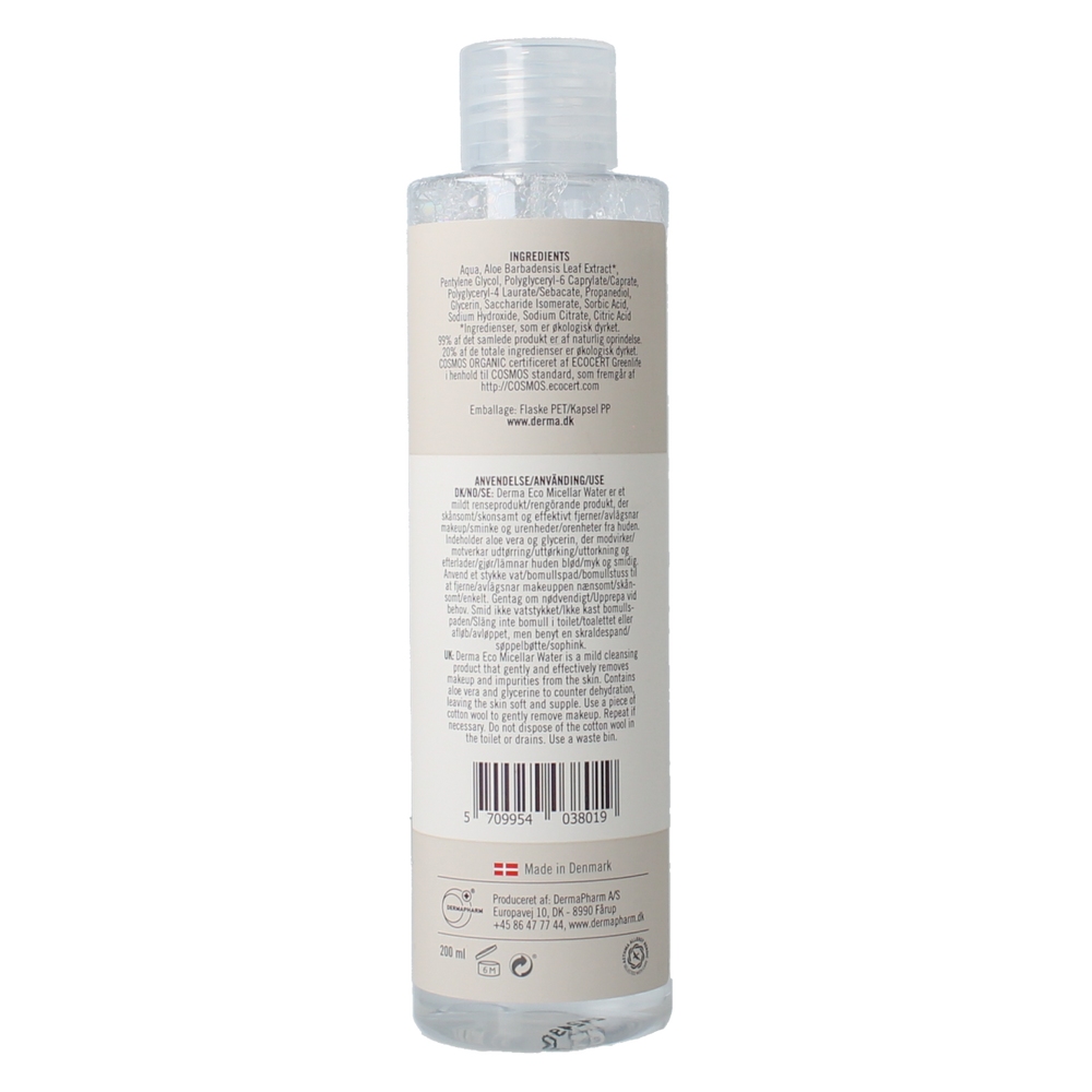 Derma Eco Make up remover micellar water gentle 200.00 Milliliter