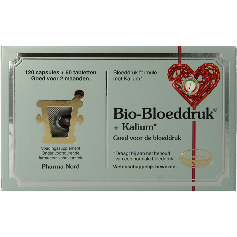 Pharma Nord Bio bloeddruk & kalium 120 caps + 60 tabletten 180 Stuks