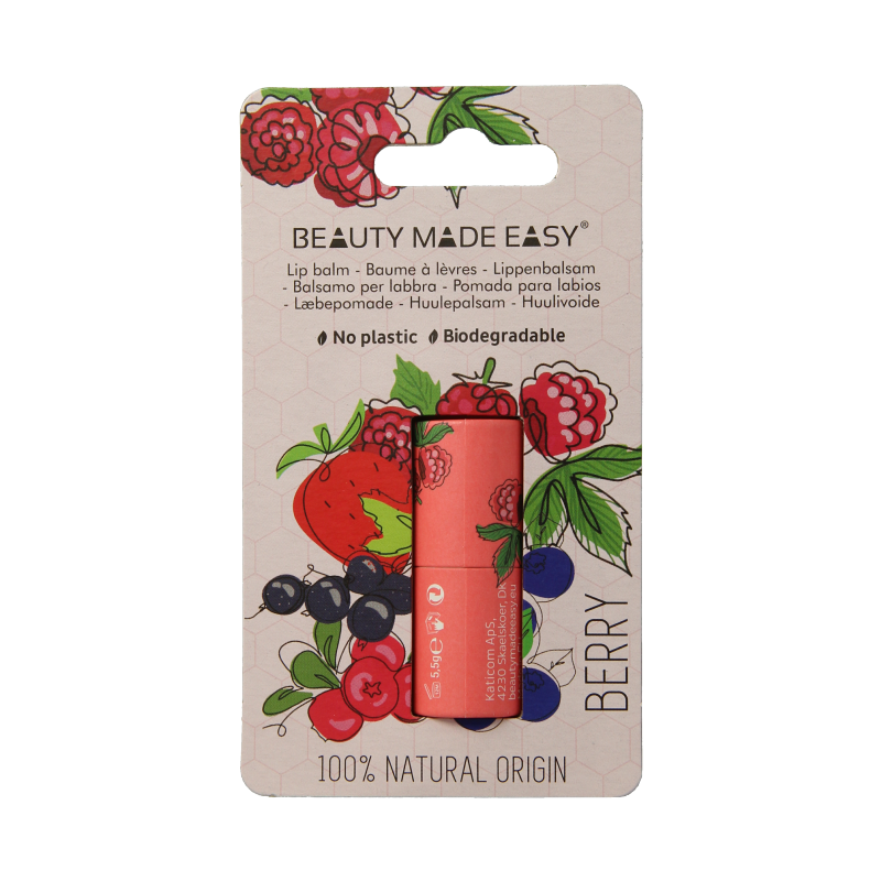 Beauty Made Easy Papertube lipbalm berry 5.5 Gram