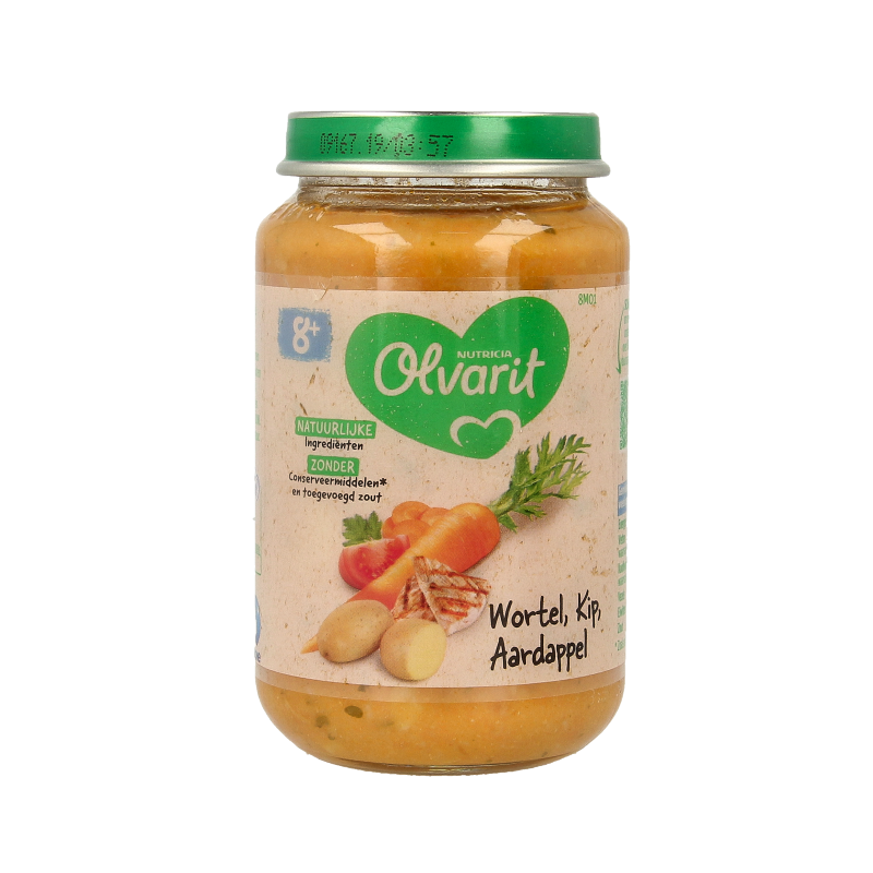 Olvarit Wortel kip aardappel 8M01 200 Gram