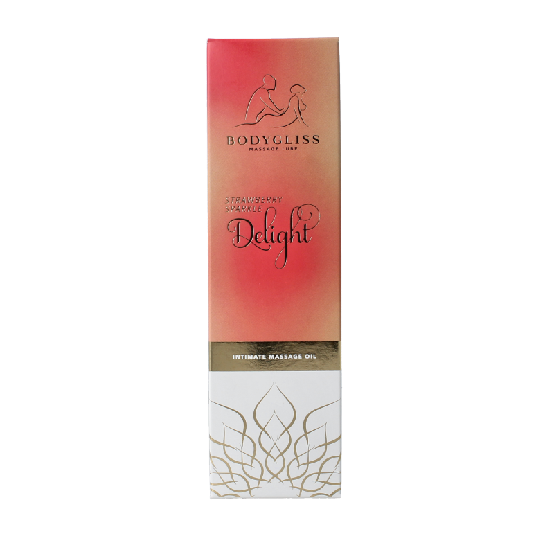 Bodygliss Silky soft massageolie champagne strawberry 150 Milliliter